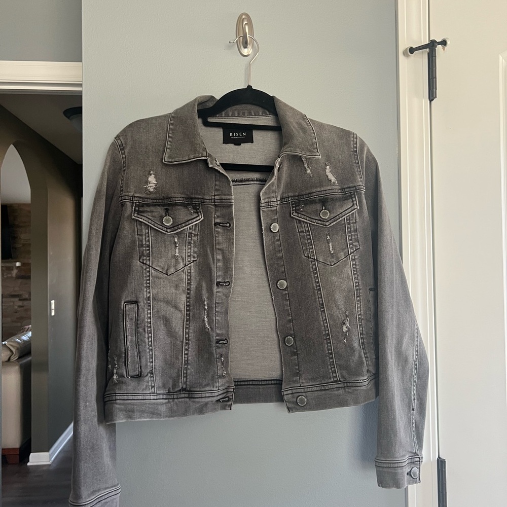 Gray Risen Denim Jacket - image 1